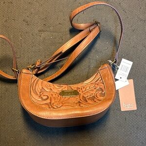 B.O.C. Tan Embossed Crossbody Bag